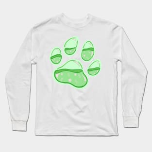 Paw Print - Jelly Green Long Sleeve T-Shirt